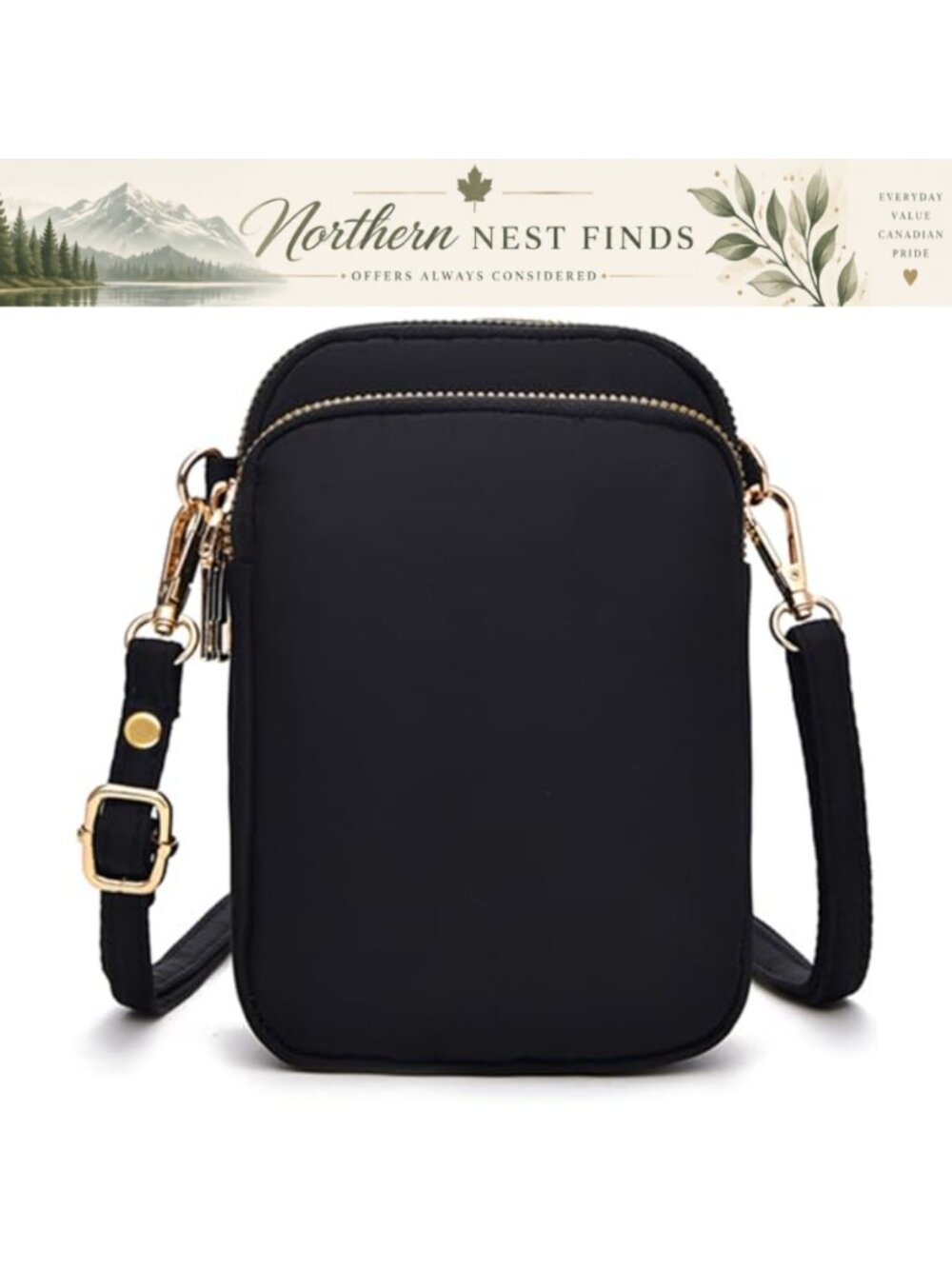 Small Crossbody Bag Mini Phone Purse Water-Resistant Adjustable Strap